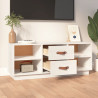 Szafka pod TV, biała, 100x34x40 cm, lite drewno sosnowe