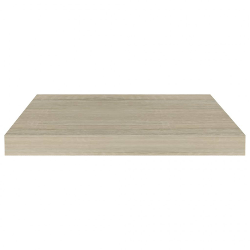 Półki ścienne, 2 szt., kolor dębowy, 50x23x3,8 cm, MDF
