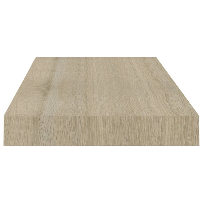 Półki ścienne, 2 szt., kolor dębowy, 50x23x3,8 cm, MDF
