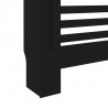 Osłona na kaloryfer, czarna, 152x19x81,5 cm, MDF