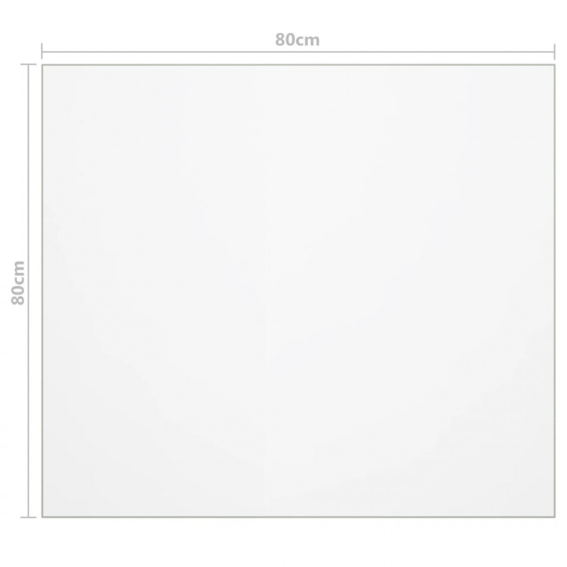 Mata ochronna na stół, przezroczysta, 80x80 cm, 2 mm, PVC