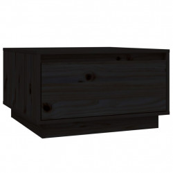 Stolik kawowy, czarny, 55x56x32 cm, lite drewno sosnowe