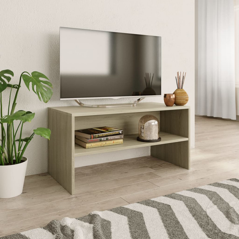 Szafka pod TV, dąb sonoma, 80x40x40 cm, materiał drewnopochodny