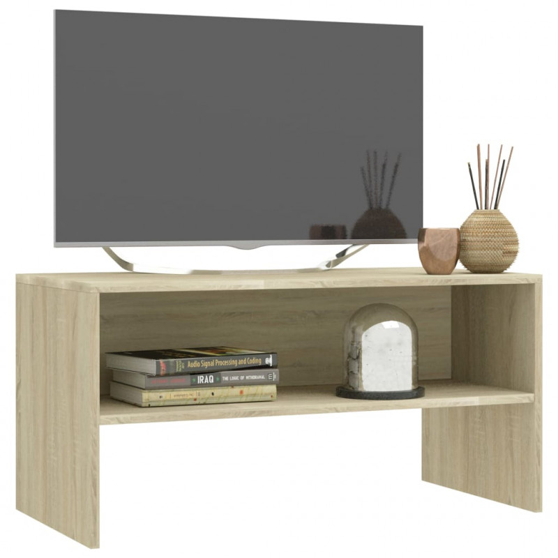 Szafka pod TV, dąb sonoma, 80x40x40 cm, materiał drewnopochodny