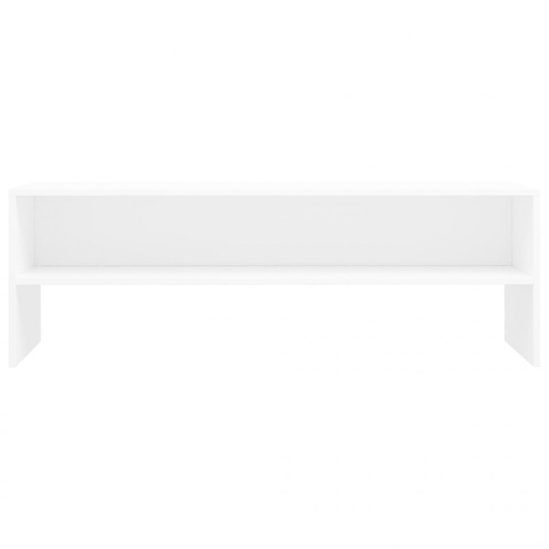 Szafka pod TV, biała, 120x40x40 cm, materiał drewnopochodny