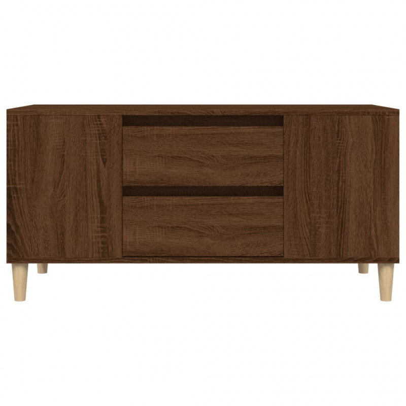 Szafka pod TV, brązowy dąb, 102x44,5x50 cm