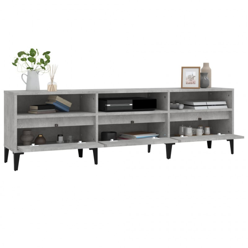Szafka pod TV, szarość betonu, 150x30x44,5 cm