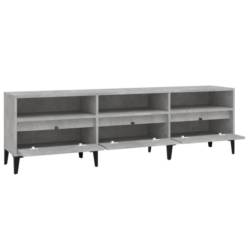 Szafka pod TV, szarość betonu, 150x30x44,5 cm