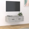 Wisząca szafka TV, szarość betonu, 80x36x25 cm
