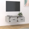 Wisząca szafka TV, szarość betonu, 80x36x25 cm