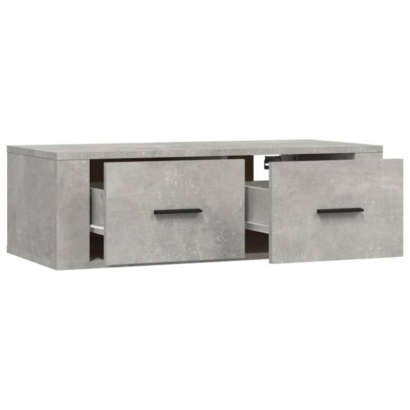 Wisząca szafka TV, szarość betonu, 80x36x25 cm