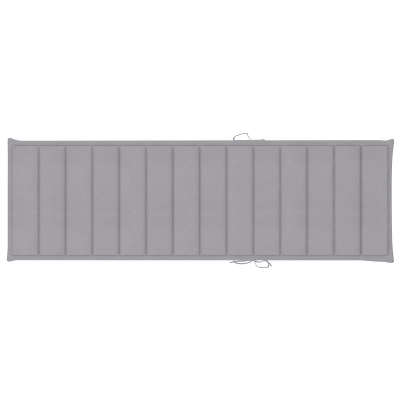 Leżak z szarą poduszką, impregnowane drewno sosnowe