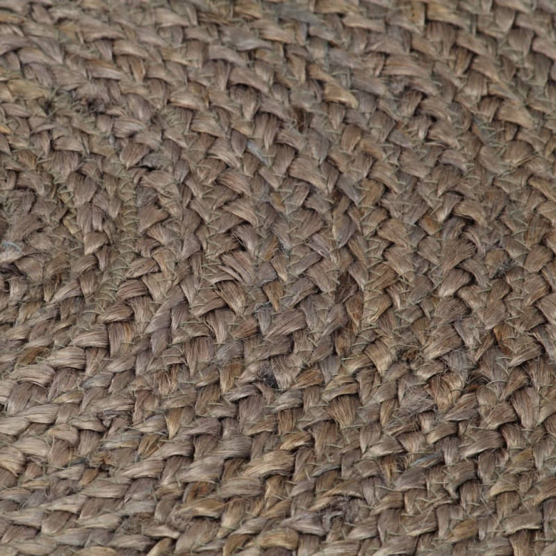 Ręcznie robiony dywanik z juty, okrągły, 90 cm, szary