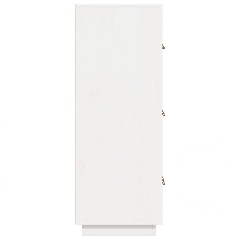 Szafka, biała, 67x40x108,5 cm, lite drewno sosnowe