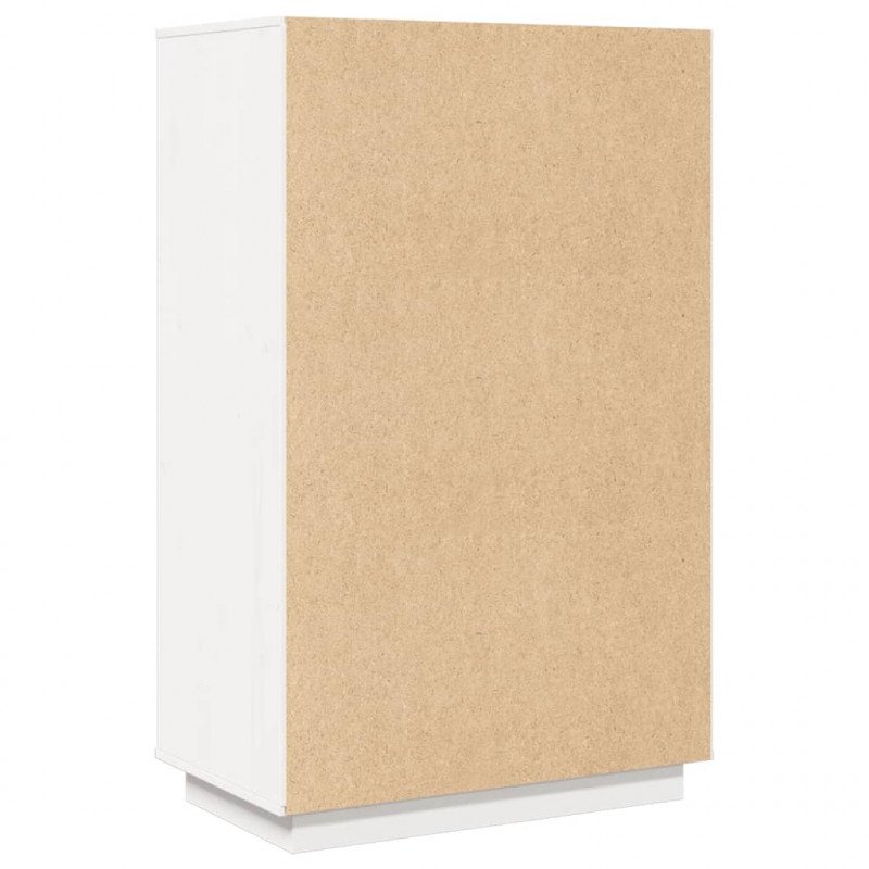 Szafka, biała, 67x40x108,5 cm, lite drewno sosnowe