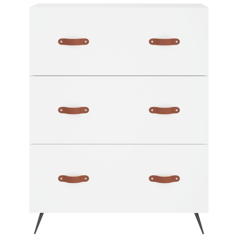 Witrynka, biała, 69,5x34x180 cm, materiał drewnopochodny