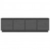 Szafka pod telewizor, szara, 156x37x45 cm, lite drewno sosnowe