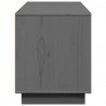 Szafka pod telewizor, szara, 156x37x45 cm, lite drewno sosnowe