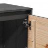 Szafka pod telewizor, szara, 156x37x45 cm, lite drewno sosnowe