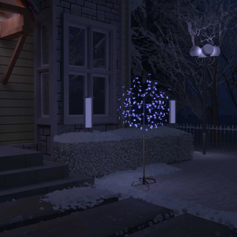 Drzewko świecące na niebiesko, 120 LED, kwiat wiśni, 150 cm
