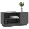 Szafka pod telewizor, szara, 80x35x40,5 cm, lite drewno sosnowe