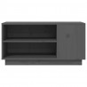 Szafka pod telewizor, szara, 80x35x40,5 cm, lite drewno sosnowe