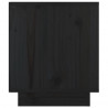 Szafka nocna, czarna, 40x34x40 cm, lite drewno sosnowe