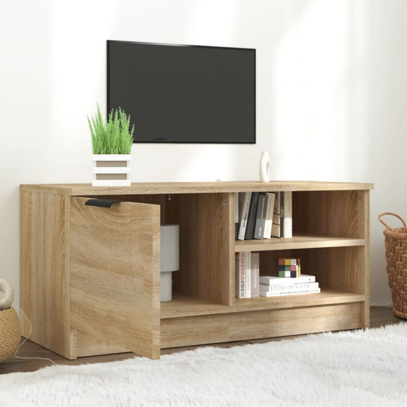 Szafka pod TV, dąb sonoma, 80x35x36,5 cm