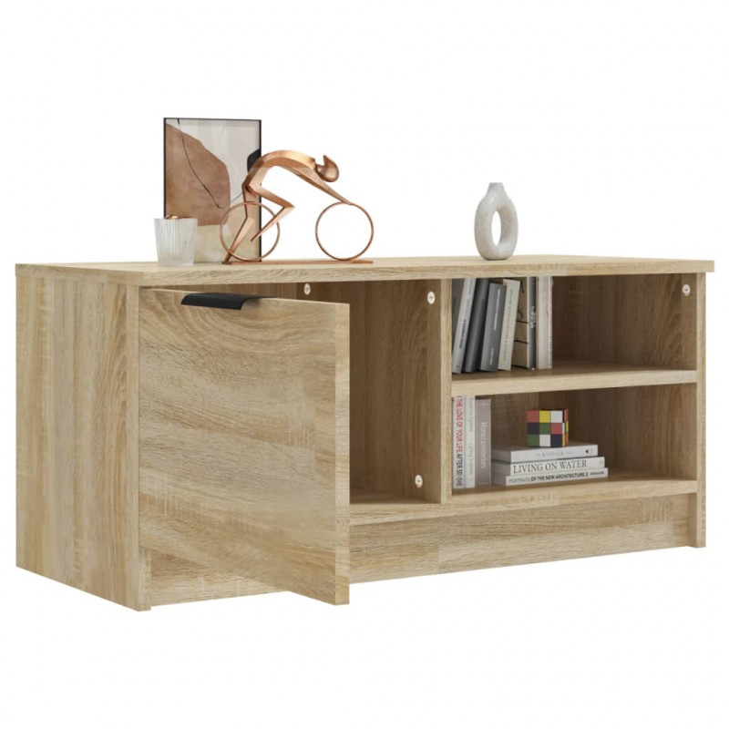 Szafka pod TV, dąb sonoma, 80x35x36,5 cm