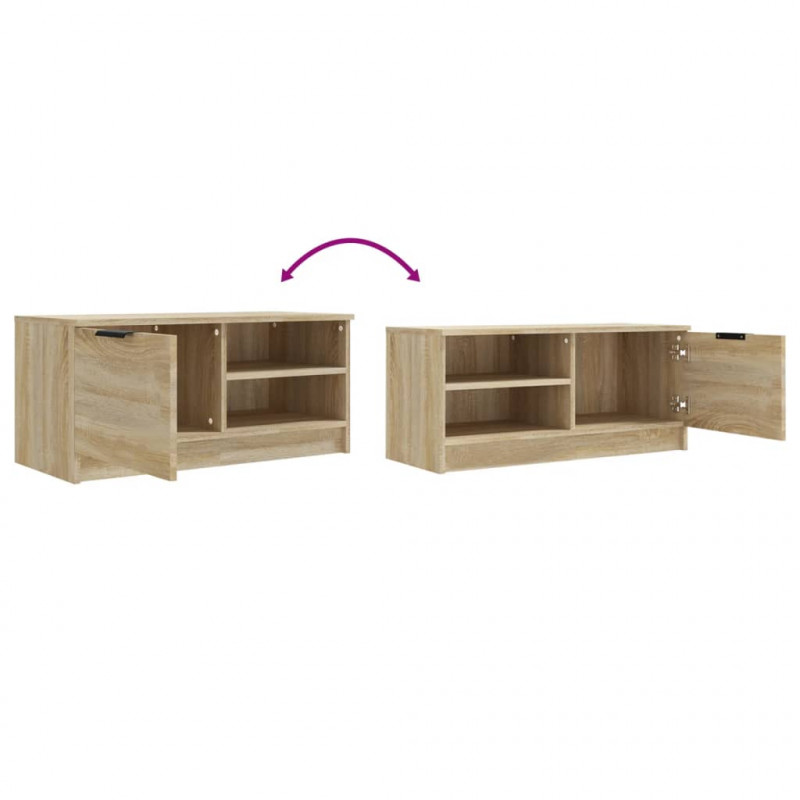 Szafka pod TV, dąb sonoma, 80x35x36,5 cm