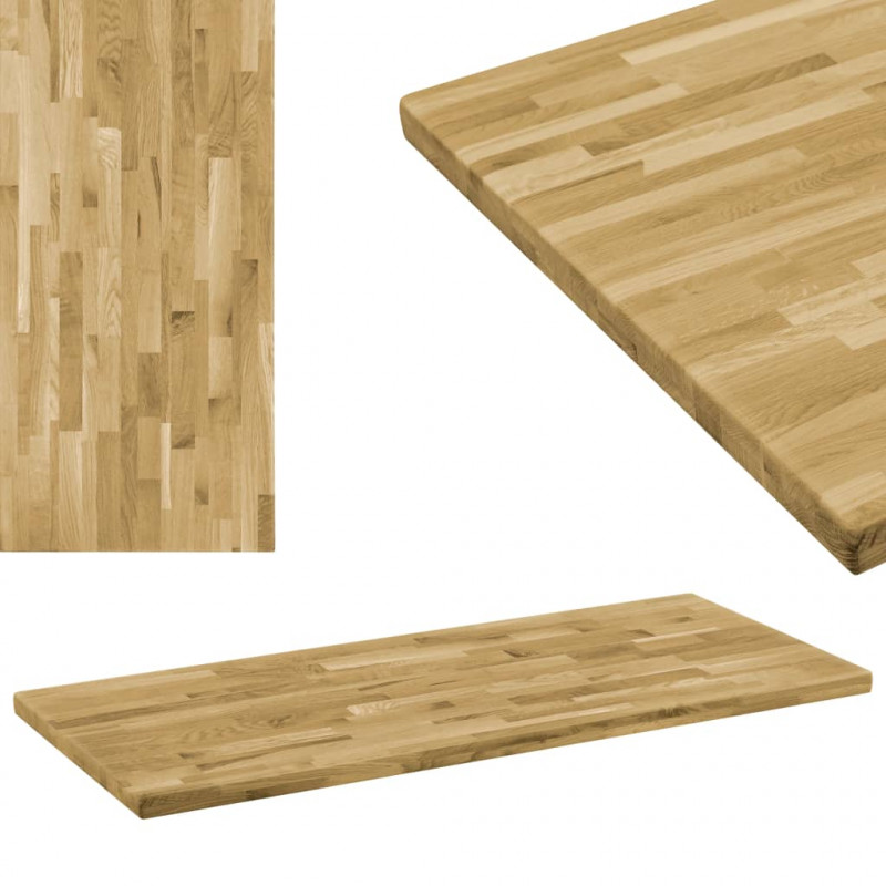 Prostokątny blat do stolika z drewna dębowego, 44 mm, 100x60 cm