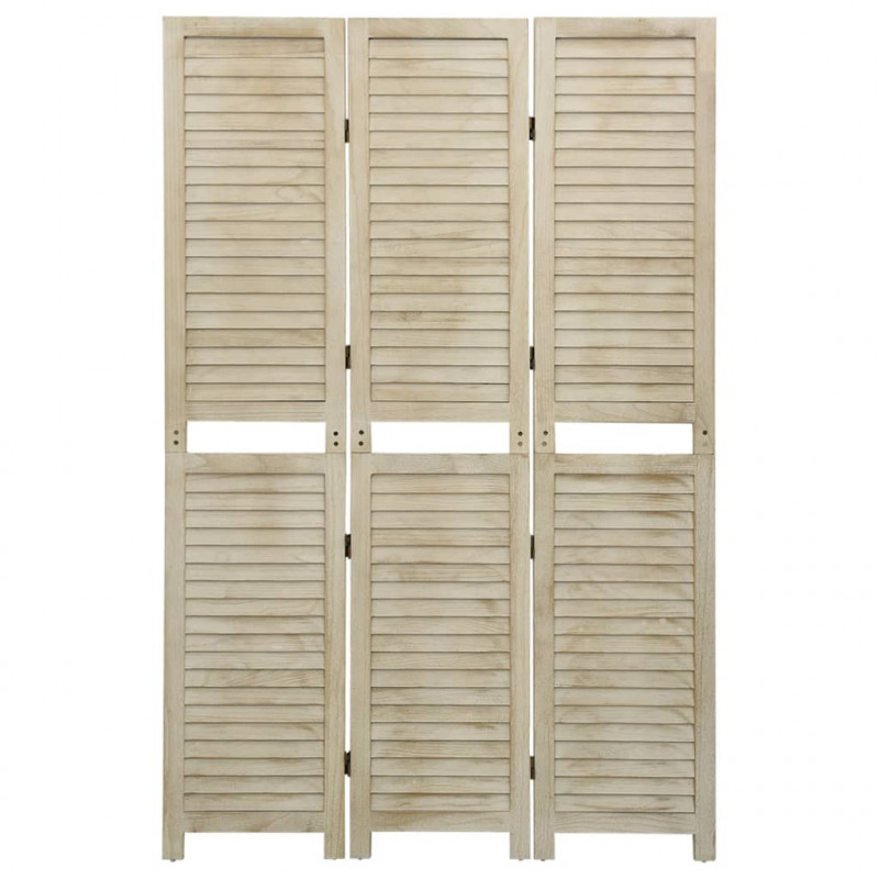 Parawan 3-panelowy, 105x165 cm, lite drewno paulownia
