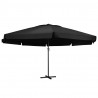 Parasol ogrodowy na aluminiowym słupku, 500 cm, czarny