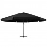 Parasol ogrodowy na aluminiowym słupku, 500 cm, czarny