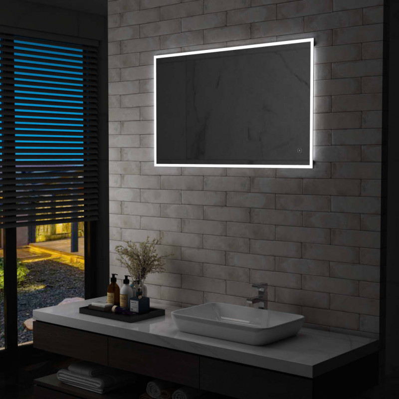 Lustro łazienkowe z LED i czujnikiem dotykowym, 100x60 cm