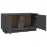Szafka pod telewizor, szara, 80x35x40,5 cm, lite drewno sosnowe