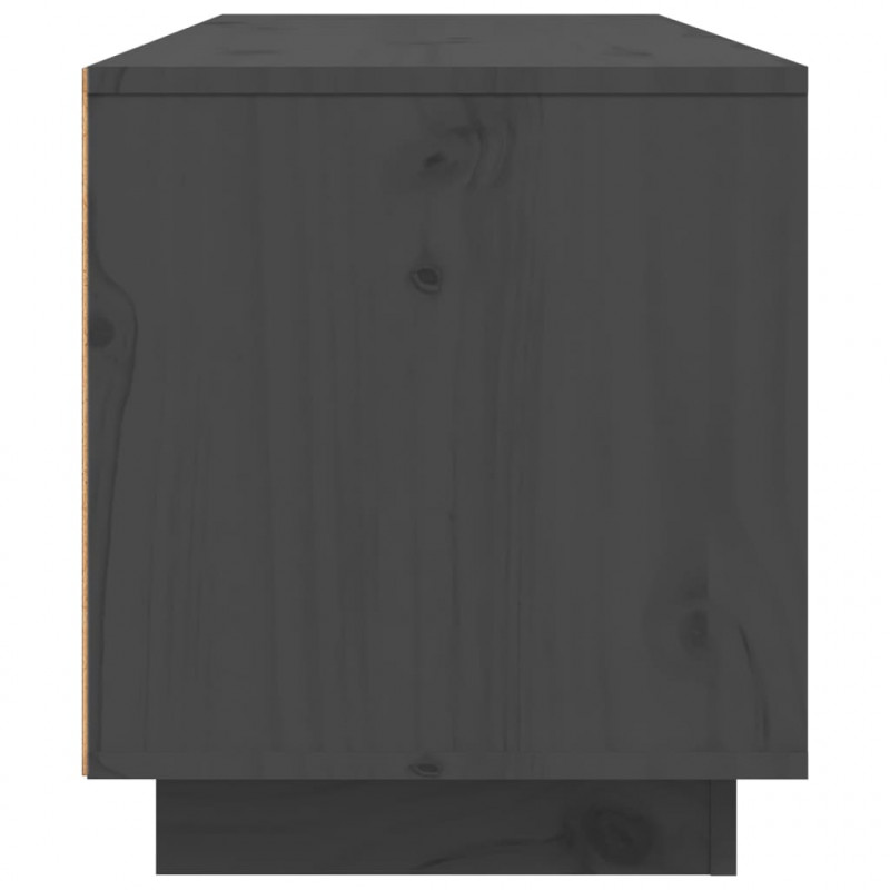 Szafka pod telewizor, szara, 80x35x40,5 cm, lite drewno sosnowe