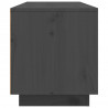 Szafka pod telewizor, szara, 80x35x40,5 cm, lite drewno sosnowe
