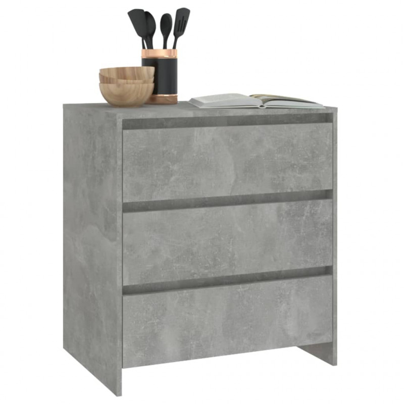 Szafka, szarość betonu, 70x41x75 cm, materiał drewnopochodny