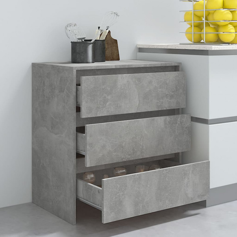 Szafka, szarość betonu, 70x41x75 cm, materiał drewnopochodny
