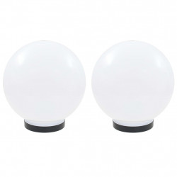 Lampy zewnętrzne LED, 2 szt., kule 25 cm, PMMA