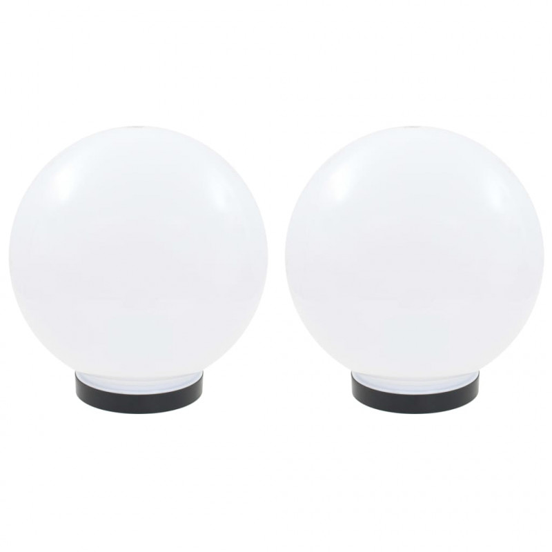 Lampy zewnętrzne LED, 2 szt., kule 25 cm, PMMA