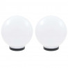 Lampy zewnętrzne LED, 2 szt., kule 25 cm, PMMA