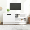 Szafka pod TV, biała, 80x35x36,5 cm, materiał drewnopochodny