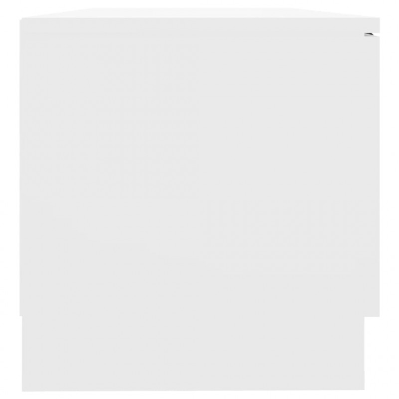 Szafka pod TV, biała, 80x35x36,5 cm, materiał drewnopochodny