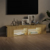 Szafka TV z oświetleniem LED, dąb sonoma, 135x39x30 cm