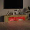 Szafka TV z oświetleniem LED, dąb sonoma, 135x39x30 cm