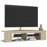 Szafka TV z oświetleniem LED, dąb sonoma, 135x39x30 cm