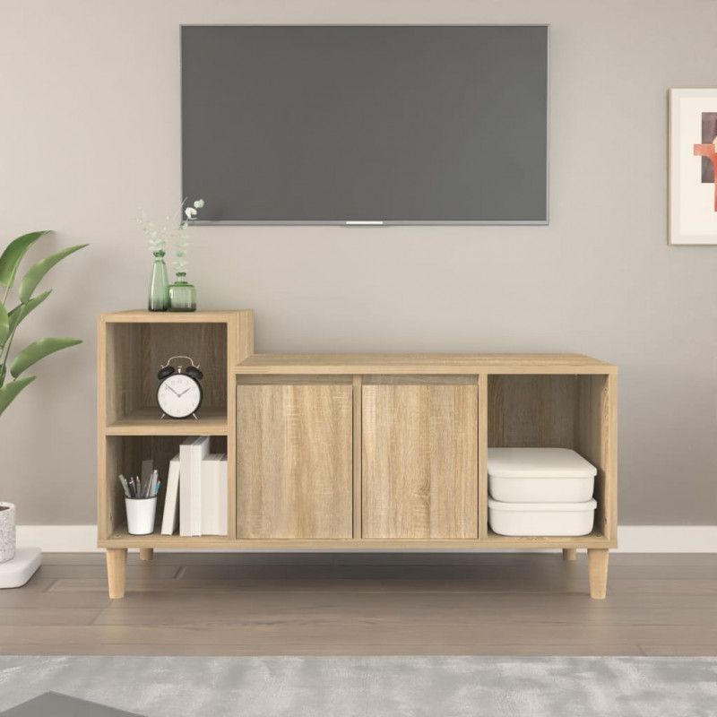 Szafka pod telewizor, dąb sonoma, 100x35x55 cm