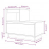 Szafka nocna, 60x34x51 cm, lite drewno sosnowe